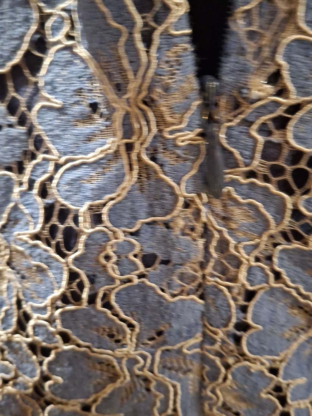 Adelyn Rae Blue Lace Long-Sleeve Fit & Flare Dress - Picture 7 of 8